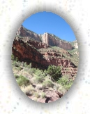 Grand Canyon - 13 * La vue pendant la randonne.   
Schne Sicht whrend der Wanderung.   
Beautiful landscape during the hike.  * 450 x 600 * (104KB)